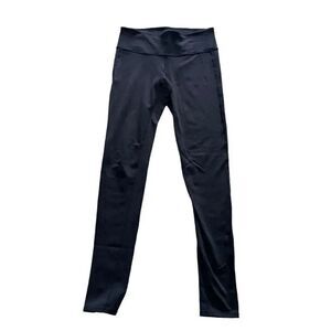 Athleta Black Mid-Rise Skinny Yoga Running Athletic Cotton, SZ M